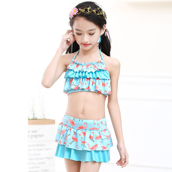 Latest Bikini Swimwear Girl Children Swimsuit Children Swimming Wear Skirt Sexy Bikini Swimsuit Kids Floral Bathing Suit