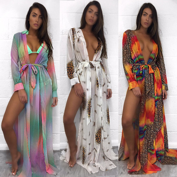 Chiffon Beach Cover Up Women Tops S~XL Sexy Bathing Suits Swimsuit Women One Piece Outfits Swimwear Summer Dresses Women Clothes Bodysuit