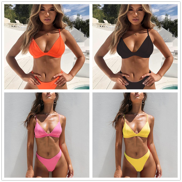 Maikun Brand New Sexy Bikini for Women Fashion Split Multicolor Beach Swimsuit 10 Colors 4 Sizes