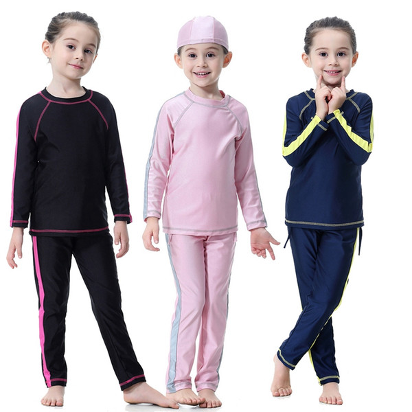 Muslim Girl Kid Arabian Islamic Burkinis Modest Full Cover Long Sleeve Swimming Swimsuit Child Swimsuit Sport Conservative