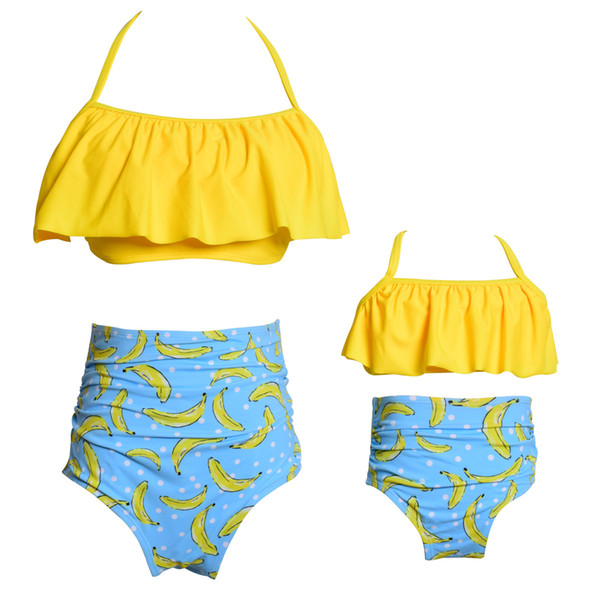 Elliehouse mother and daughter swimsuit mommy and me swimwear bikini family matching clothes outfits look mom mum baby dresses clothing