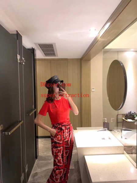 Brand women's sports wear spring and summer style unique pattern printing trousers pullover shirt suprf sports and leisure suit F-t1