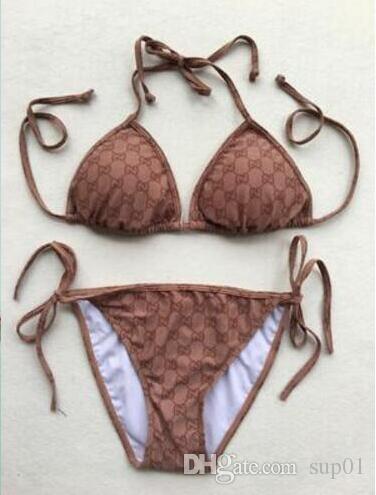 Free Delivery+2018 women swimwear Vintage Bikini Set Brazilian Swimwear For Women Letter Push Up Swimsuit Bandage Biquinis Sexy Bathing Suit