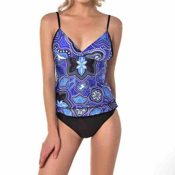 Women's swimwear new sexy fashion String bikini backless Beach Swimwear print bikinit split body