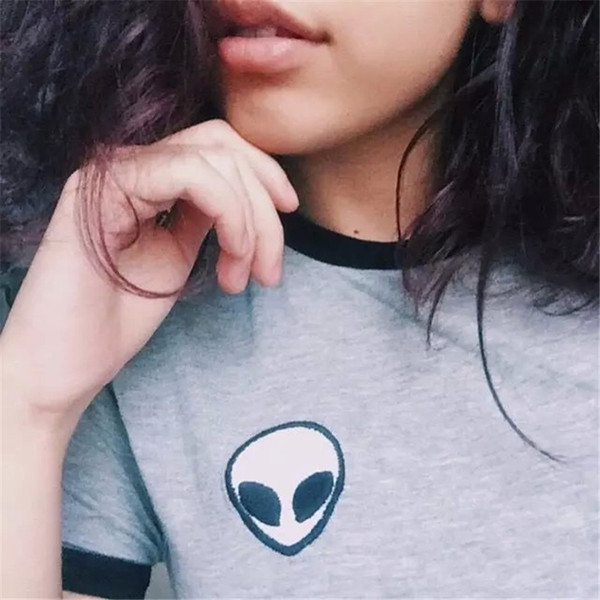 women's t-shirt fashion ZSIIBO brand alien print clothes women's T-shirts tee shirt femme camisetas poleras de mujer female t shirts NV10-F