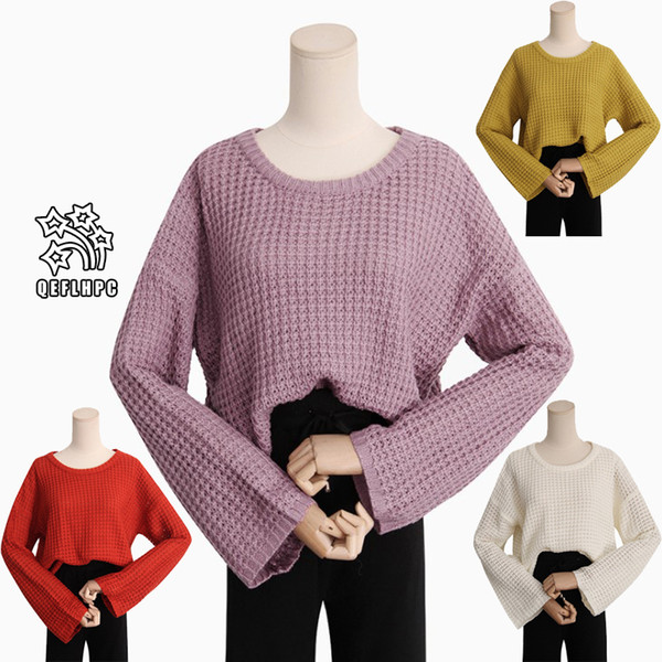 Fashion casual ladies blouse Round collar Knitted sweater Winter Spring Keep warm Women Sweaters Long Sleeve Crew Neck Women Knits &Tees A25