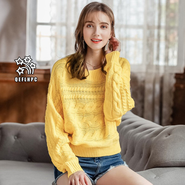 Fashion casual ladies blouse Round collar Knitted sweater Winter and spring Keep warm Women Sweaters Long Sleeve Crew Neck Women Knits &Tees