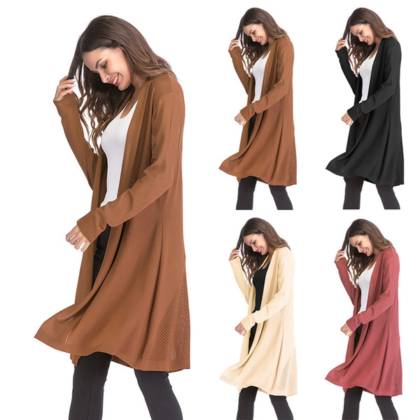 BOFUTE New Women's Clothing Thin Section Hollow Long Sleeve Cardigan Sweaters Coats B5812