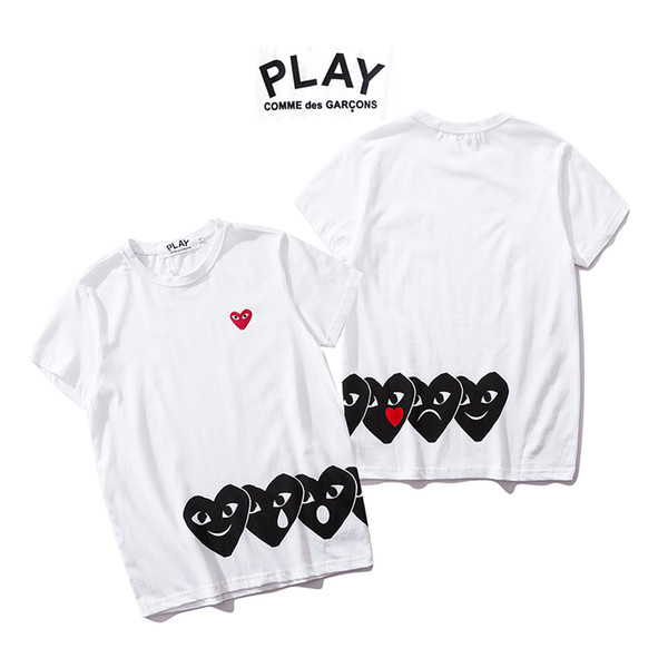 PLAY Yu Kawakubo 2019 Fashion Designer T Shirt Smiling Love Prints Printed Men and Women T-Shirts love