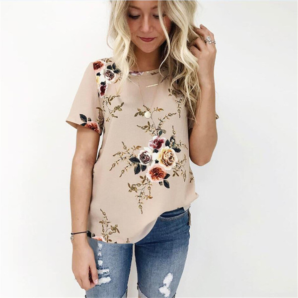 Summer T-shirt Short-sleeve Round Collar Printing Simple T-shirt Fashion Female Trend Popular High Good Quality jooyoo