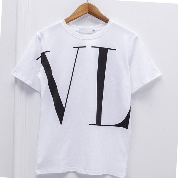 high end New Pattern Pure Cotton Letter Printing Short Sleeve T-shirt Men And Women Tees