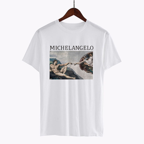 Michelangelo Sistina tshirt harajuku ulzzang tumblr t shirt women t-shirt kawaii t shirt femme womens