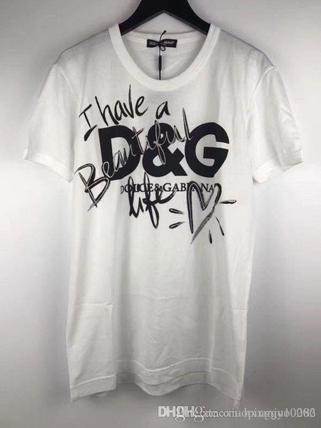 2018 new round collar loose T-shirt English slogan graffiti font printing simple wild short-sleeved shirt female