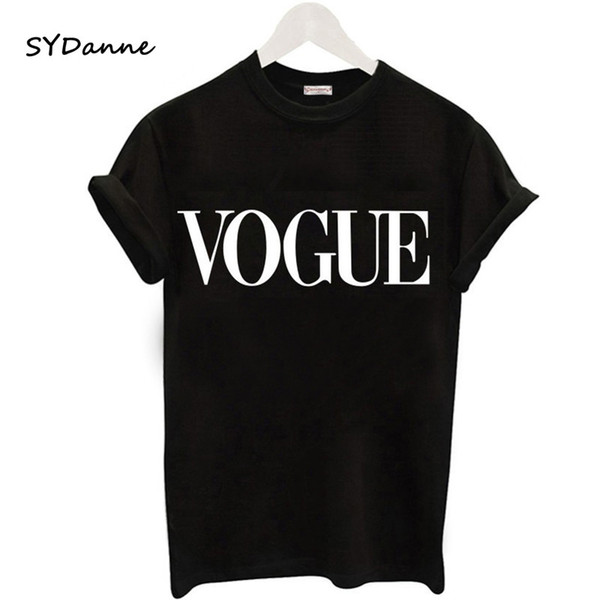 SYDanne Size S-XL Harajuku Summer T Shirt Women New Arrivals Fashion VOGUE Printed T-shirt Woman Tee Tops Casual Female T-shirts