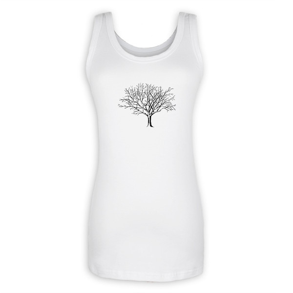 Tree Skeleton Graphics Dead Limbs And Twigs Graphic Women's Tank Cotton Sleeveless T Shirt Fitness Tank Top For Lady Girl Femme