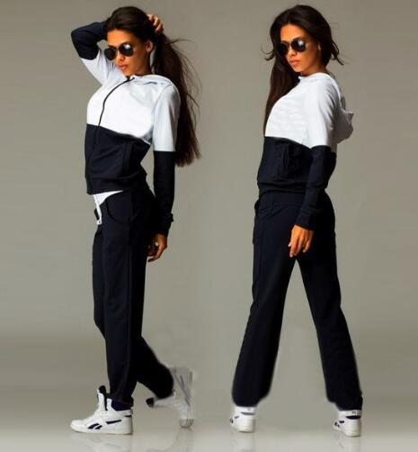 New Ladies Sweatsuits Long Sleeve Zipper Jogging Tracksuits Three Colors Sweat Suits Hoodies Suits Sportswear