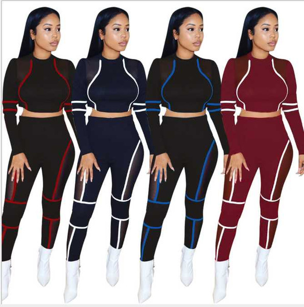 PINK Women's sports suit sportswear outfit Two piece sets jogging suit t-shirt leggings sportswear Leopard summer clothing plus size