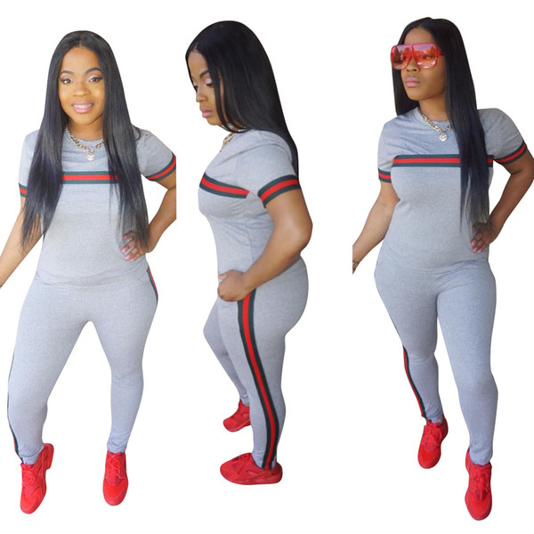 Sexy Summer Women Suits T-shirt Pants 2pcs Clothing Set Tracksuits Jogger Suits Luxury Clothes