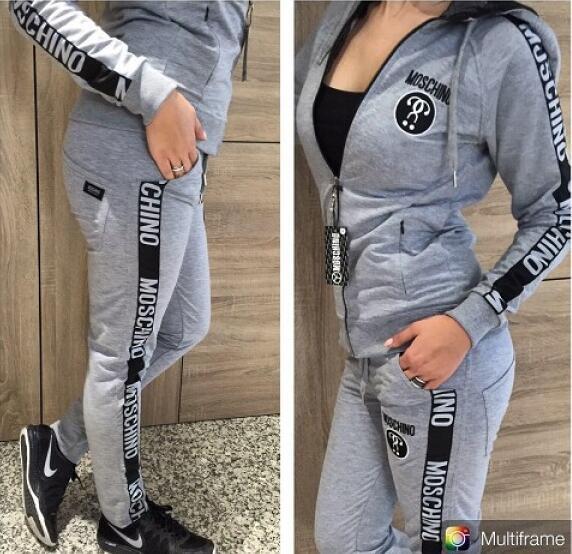 Women's Letter Printed Sports Set 2-Piece Brand Sweatshirts Hoodies Sportswear Sweatshirts Women's Clothing Tracksuits