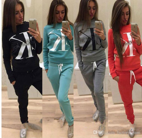 2018 New Fashion 2 Piece Clothing Set Women Crop Top And Pants Suit Ladies Sexy Leisure Two Piece Tracksuit