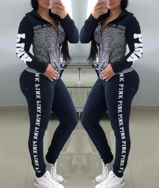 Hot Sale! New Women active set tracksuits Hoodies Sweatshirt +Pant Running Sport Track suits 2 Pieces jogging sets survetement femme clothes