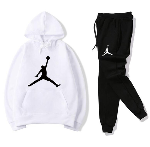 New fashion designer sportswear casual unisex Luxury brand sportswear men women hoodies suit high quality JORDAN hoodie + pants 2pc