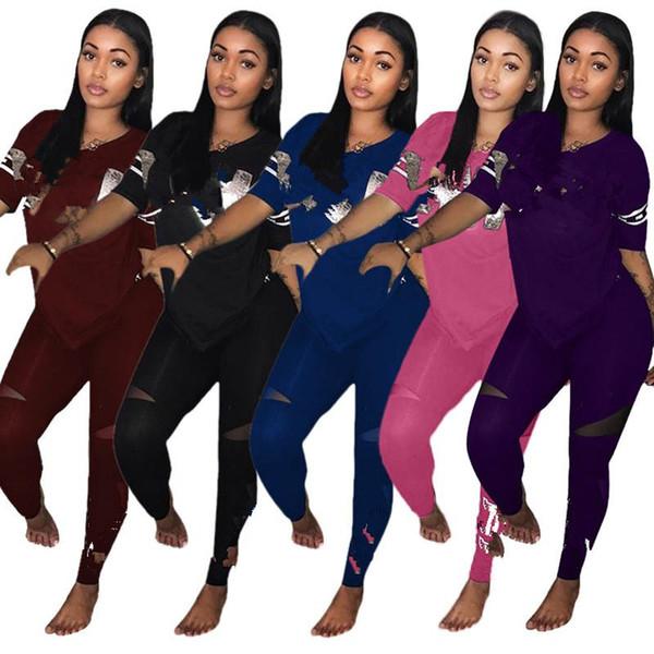 Designer Letter Print Tracksuits Women Two Piece Set Female Street T-shirt Tops and Jogger Set Track Suit Casual 2pcs Outfits S-3XL