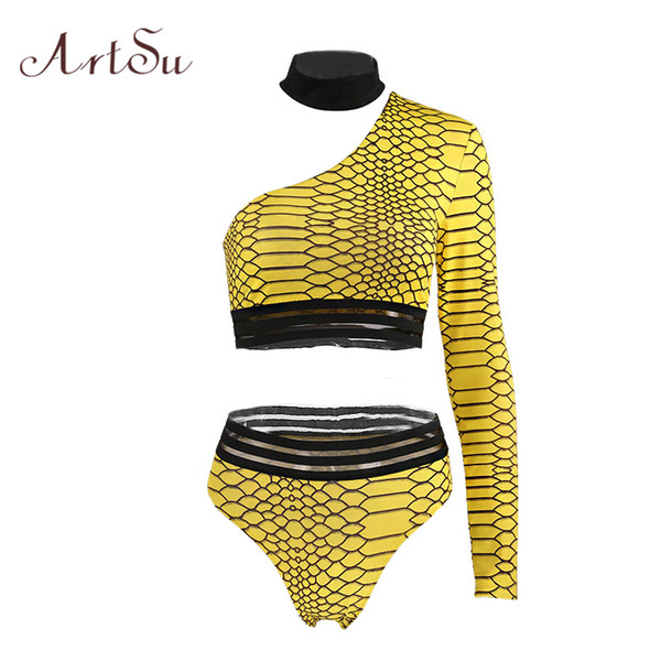 Summer 2 Piece Short Set Women One Shoulder Yellow Off Shoulder Crop Top Plaid Shorts Boho Tracksuit Suits ASSU20101