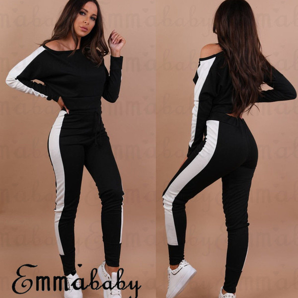 Women Clothes Women New Winter Autumn Long Sleeve Solid Tracksuit Casual Top Pants Set