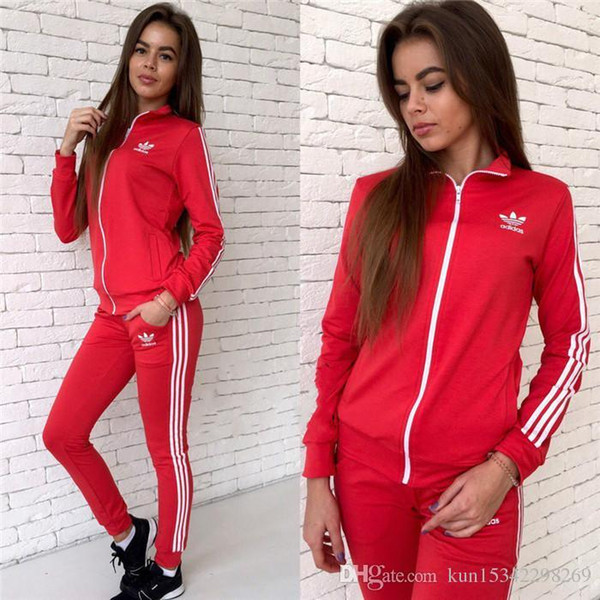 19ss new Designer Tracksuit women Luxury Sweat Suits Autumn Brand womens Tracksuits Jogger Suits Jacket + Pants Sets Sporting Suit