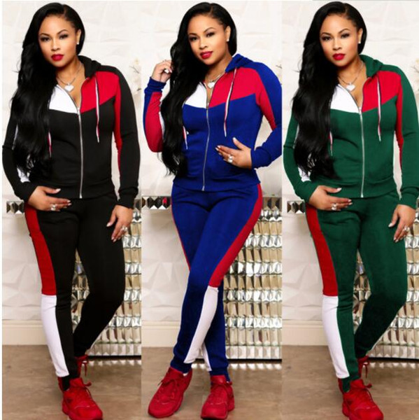 Two Piece Set Tracksuit Women Clothes Long Sleeve Hooded Top and Bodycon Pant Sweat Suit Matching Sets 2 Piece Outfits