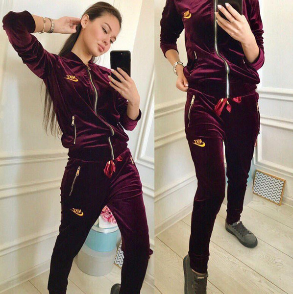 casual sports Women Letter Print Tracksuit set ,PINK Woman Tracksuit Long Sleeve Hoodies Sweatshirts Winter Sporting Suits