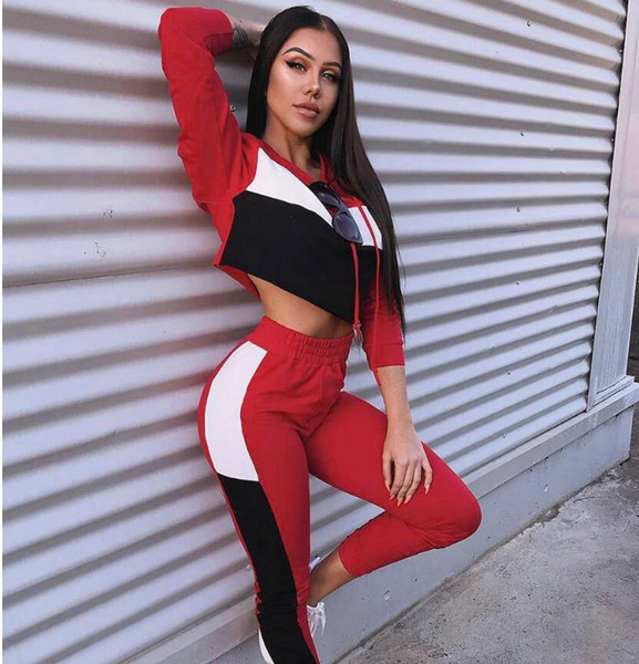 2019 New Gym outdoor morning running indoor exercise climbing clothes women's Tracksuit Pants Sets Sport Wear Casual Sets