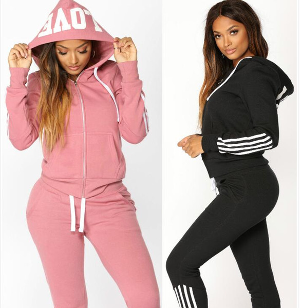 Womens Sets Hoodies Warm New 2 Piece Set Women Tracksuit 2pcs Tops And Pants Suit Female Sportswear