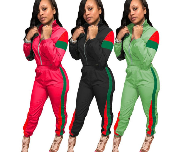 Women Plus Size Tracksuit Two Piece Set Casual Sport Suit Womens 2 Piece Sets Sportswear 2019 Zipper Tracksuit Female