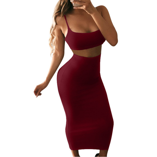 Women crop top skirt two piece skirt set for women tops long skirts 2 piece set summer women's suits sexy