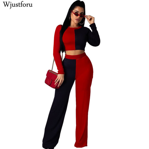 Wjustforu Fashion Patchwork Casual Tracksuit Women Summer Long Sleeve Striped Printed Two Piece Set Elegant Beach 2 Piece Set