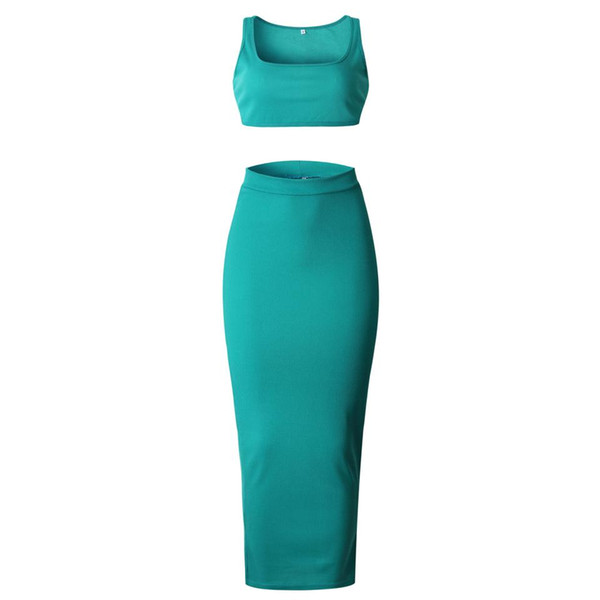 Spring And Summer Sexy Sling Wrapped Chest Pencil Skirt Women's Two-piece Female Fashion Popular Trend Style High Good Quality jooyoo