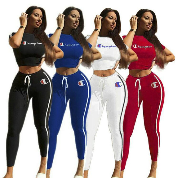 letter print 2 piece set women 2018 plus size top and pants casual outfit sweat suits two piece sweatshirt tracksuit Top Quality