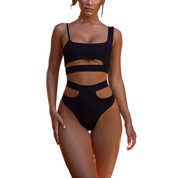 NIBESSER Bikinis Women Bandage Swimsuit Bikini 2019 Sexy Push Up Swimwear Low Waist Bathing Suit Halter Bikinis Swim Bodysuit