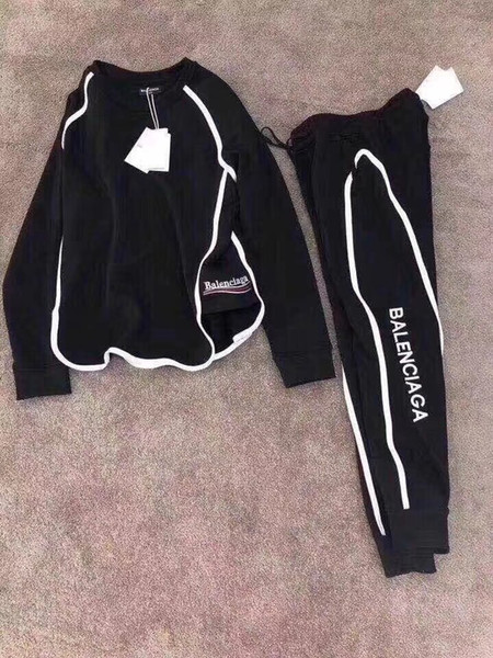 Women Fashion Brand 2 Pieces Sets Foot Pants Sports Suit Women