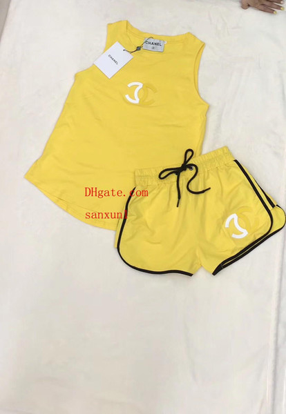 Women 2pcs set Summer Letter Tracksuit Short Sleeve Print T shirt Legging shorts Outfit Sportswear jogging Set v-l3