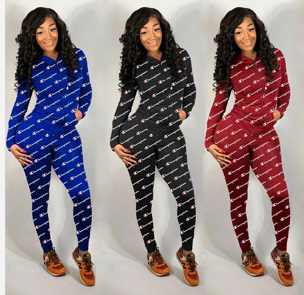 Brand Designer Alphabetical 3 Colors Suit Tricolor Full Of Printed Letters Two Piece Suit Trousers +zipper Tops