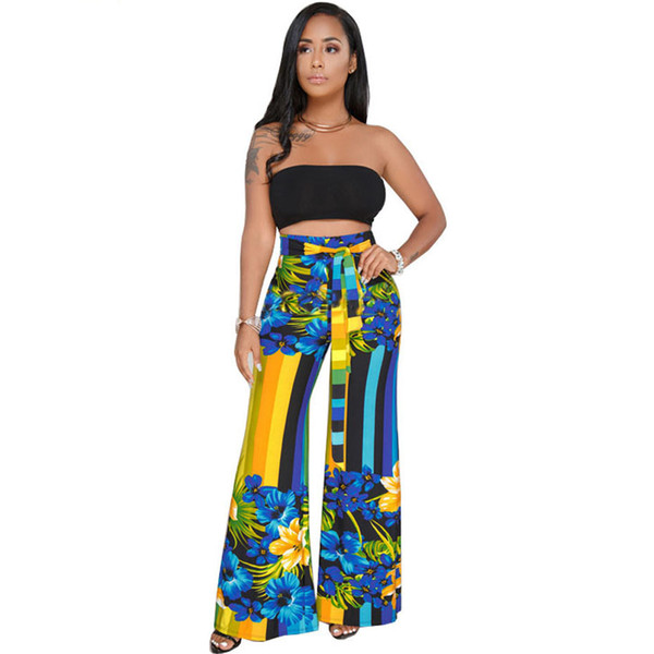 Sexy Two Piece Set Off Sholder Strapless Crop Tops And Wide Leg Pants Summer Outfits Suit 2 Piece Matching Sets Women