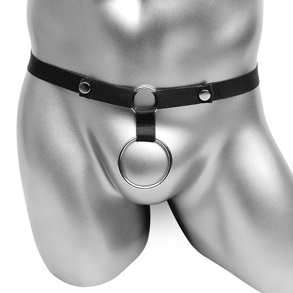 Men Underwear Thong With Metal Cock ring Adjustable waist Sexy Lingerie Jockstrap Sissy Panties Sexy Mens Strap Cock Ring