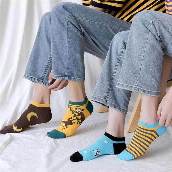 funny socks women Cotton Autumn Winter Warm Thick Cartoon Print Soft Breathable Short Socks ankle harajuku #y3