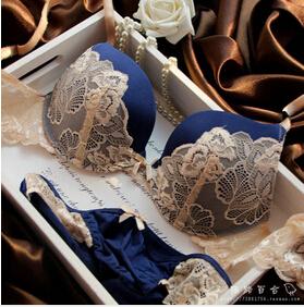 Wholesale-Top quality 2016 VS fashion lace underwear temptation sexy push up bra set