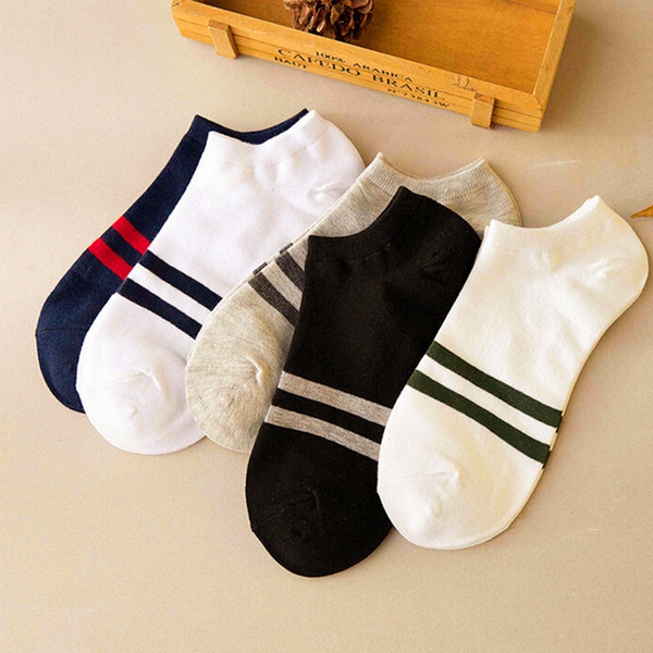 Mens Socks 1 Pair Calcetines Unisex Socks Comfortable Stripe Cotton Compression Socks Slippers Short Ankle Meias