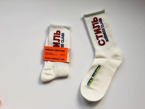 17FW Heron Preston CTMNb Letter Basketball Socks Harajuku Cotton Skateboard Hip Hop High Street Sports Fashion Socks HFTTWZ001