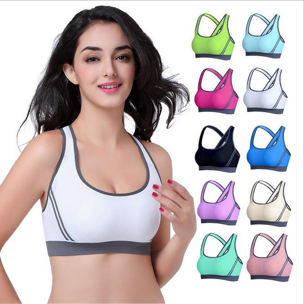 Mix 10 colors Women Sexy Sport Bras Girls Seamless Ladies Underwear Microfiber Pullover Bra Gym Clothes